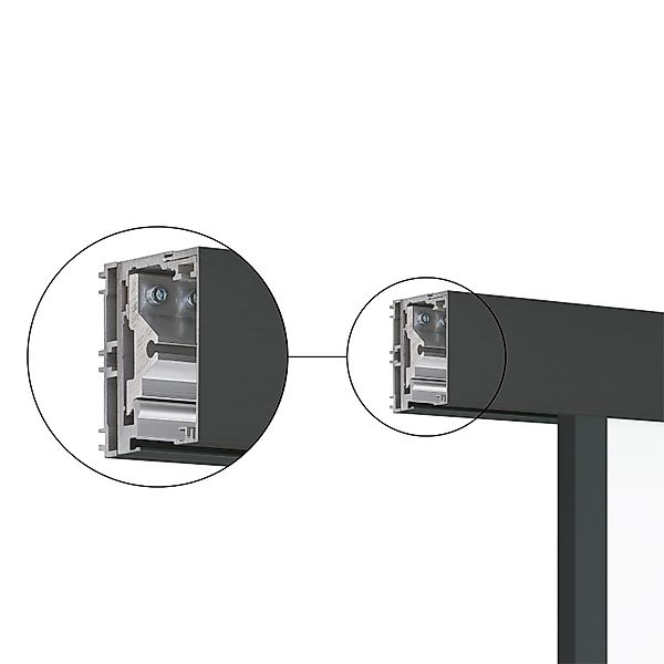Skyscope Portal Abstandsprofil für Slimwork Schiebetür-Set 2.200 mm Schwarz günstig online kaufen