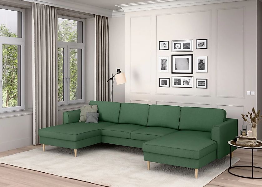 Home affaire Wohnlandschaft "Booster, whlw. mit Schlaffunktion & Bettkasten günstig online kaufen