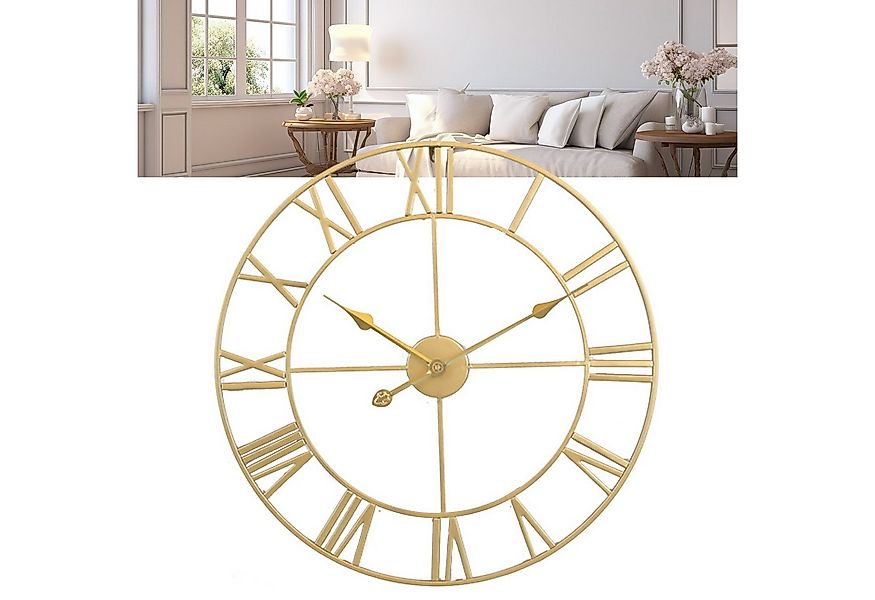 REDOM Wanduhr Lautlos Uhr Dekouhr Große Wanduhr Wohnzimmer Uhr 50 cm Metall günstig online kaufen