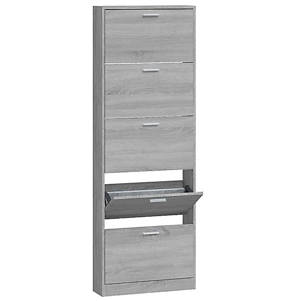 vidaXL Schuhschrank Grau Sonoma 59x17x169 cm Holzwerkstoff 342516 günstig online kaufen