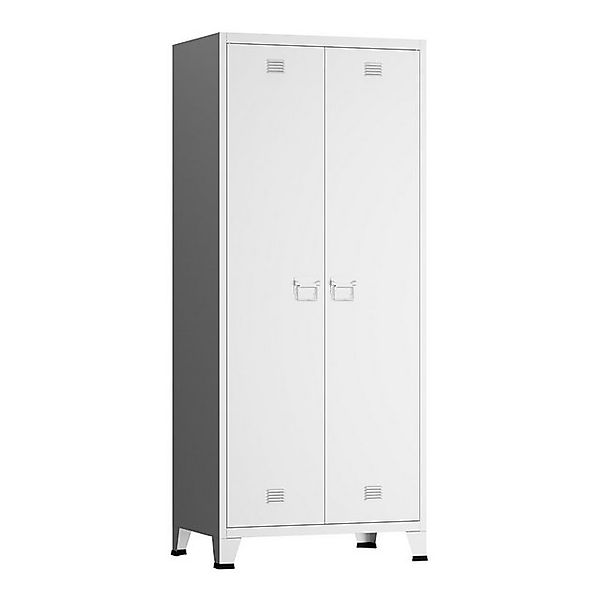 en.casa Kleiderschrank »Hankasalmi« Stahl 180x90x40 cm günstig online kaufen