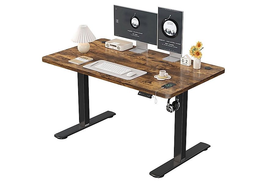 Furnicopia Schreibtisch Höhenverstellbarer mit USB-Ladefunktion und Wecker- günstig online kaufen