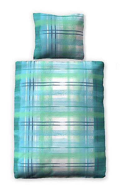 jilda-tex Bettwäsche Watercolor Blue, Seersucker, 2 teilig, mit grafischem günstig online kaufen