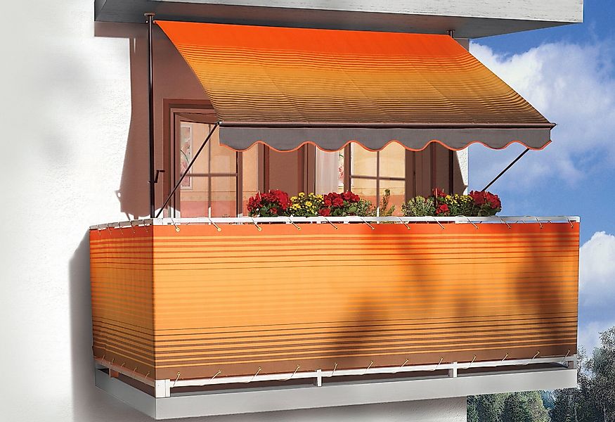 Angerer Freizeitmöbel Klemmmarkise orange-braun, Ausfall: 150 günstig online kaufen