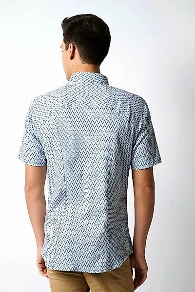 Desoto Short Sleeve Jersey Hemd Druck Blau - Größe S günstig online kaufen