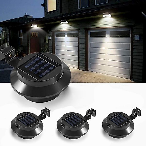 WILGOON Dachrinnenleuchten 3/6er LED Solarlicht Beleuchtung günstig online kaufen
