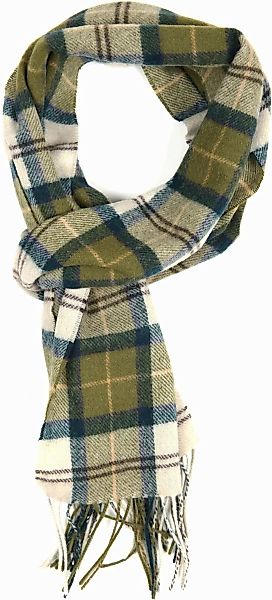 Barbour Schal Tartan Lammwolle Grün - günstig online kaufen