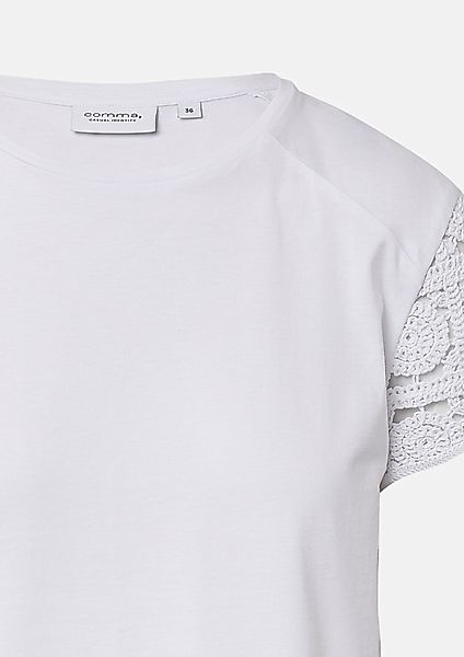 comma casual identity Kurzarmshirt Jersey-T-Shirt mit günstig online kaufen