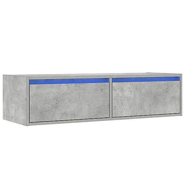 vidaXL TV-Schrank mit LED-Leuchten Betongrau 100x35,5x25 cm 860241 günstig online kaufen