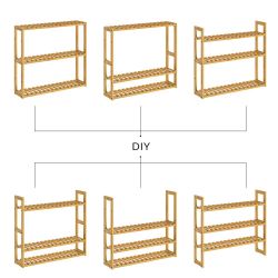 Casaria Badregal, Holz Hängeregal 60x54cm 3 günstig online kaufen