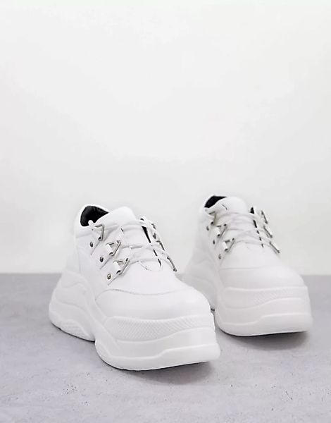 Lamoda – Sneaker mit dicker Sohle in Weiß günstig online kaufen