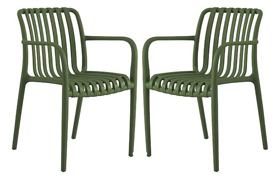 Garten-Stuhl 2er Set Grün günstig online kaufen