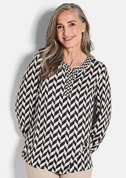 GOLDNER Schlupfbluse Druckbluse aus Viskose-Satin günstig online kaufen
