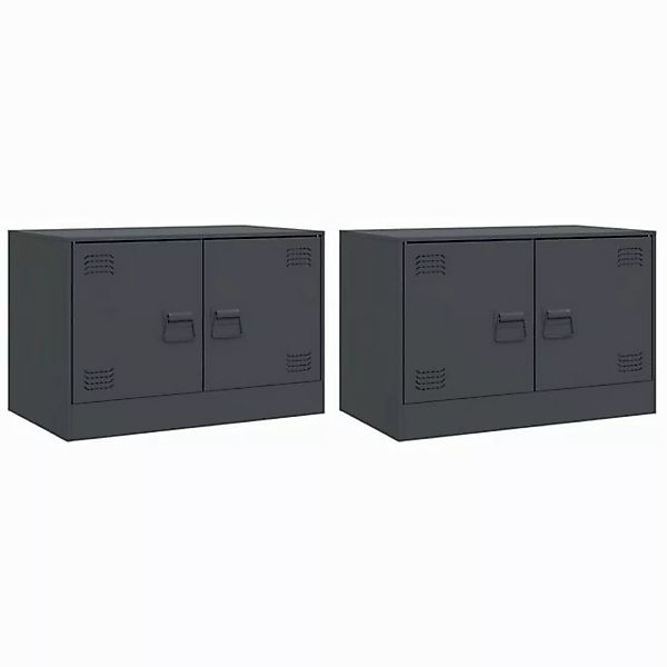 vidaXL TV-Schrank TV-Schränke 2 Stk Anthrazit 67x39x44 cm Stahl günstig online kaufen