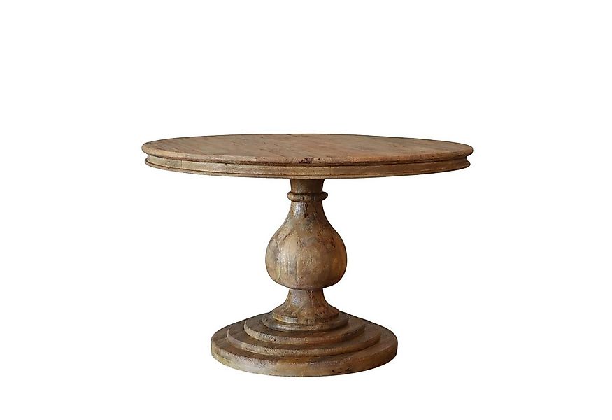 baario Esstisch Esstisch HARRISON braun Ø100, rund massiv Mangoholz Landhau günstig online kaufen