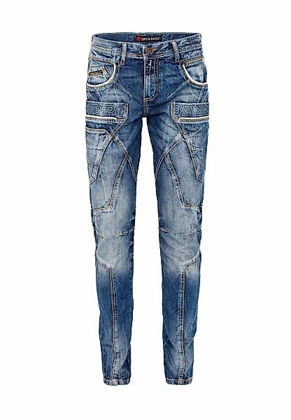 Cipo & Baxx Tapered-fit-Jeans "Jeans", mit Kontrastnähten und Seitentaschen günstig online kaufen