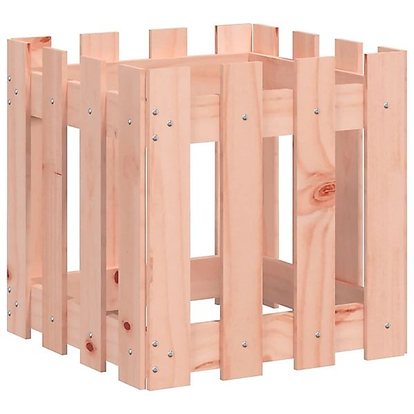 vidaXL Pflanzkübel Lattenzaun-Design 40x40x40 cm Massivholz Douglasie 83245 günstig online kaufen