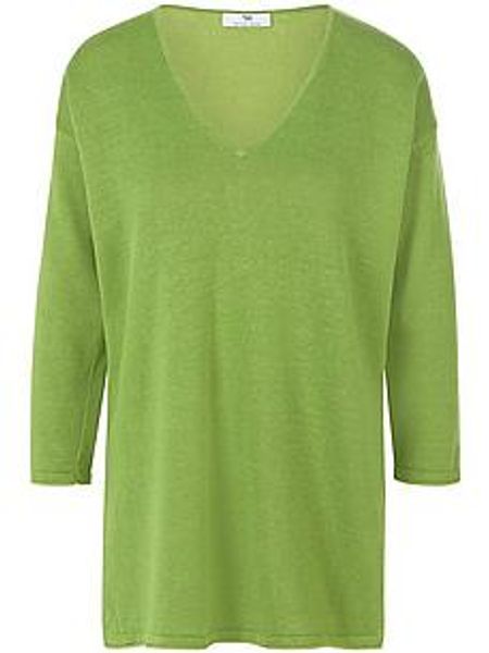 V-Pullover 3/4-Arm Peter Hahn grün günstig online kaufen