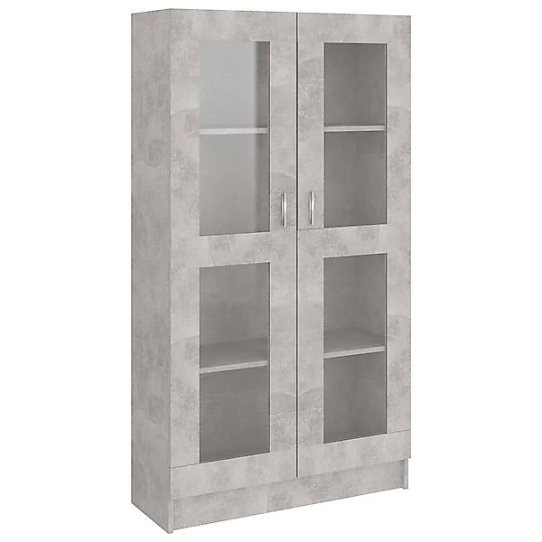 vidaXL Standvitrine Vitrinenschrank Betongrau 82,5x30,5x150 cm günstig online kaufen