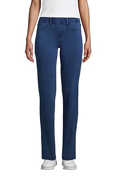 Starfish Knit Denim Mid Waist Straight Jeans, Damen, Größe: S Normal, Blau, günstig online kaufen