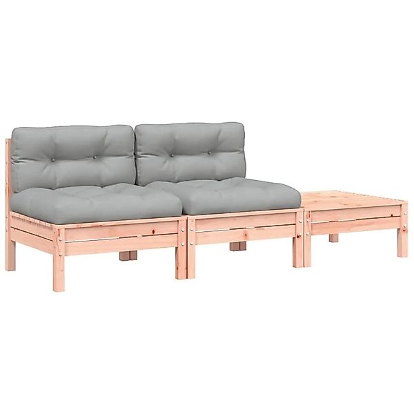 vidaXL Gartensofa mit Kissen und Hocker 2-Sitzer 838183 günstig online kaufen