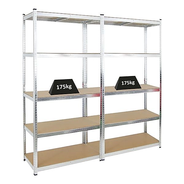 PROREGAL® Schwerlastregal MegaDeal 2x Kellerregal GORILLA 200x100x50cm Fach günstig online kaufen