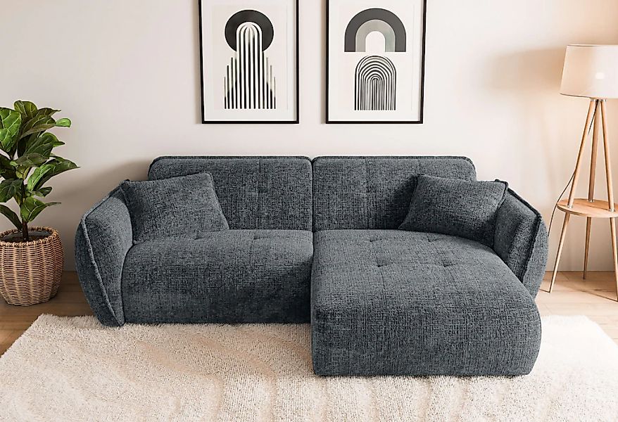 Home affaire Ecksofa "MIRELDA L-Form mit Steppungen, Recamiere rechts/links günstig online kaufen