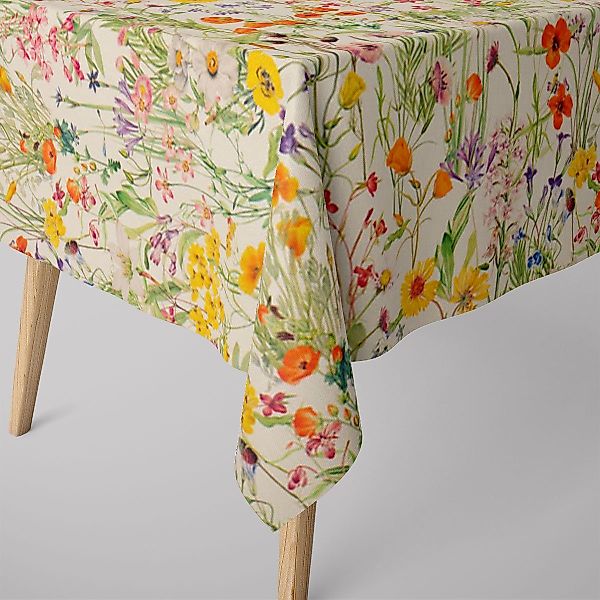 SCHÖNER LEBEN. Tischdecke Tischdecke abwaschbar Feldblumen günstig online kaufen