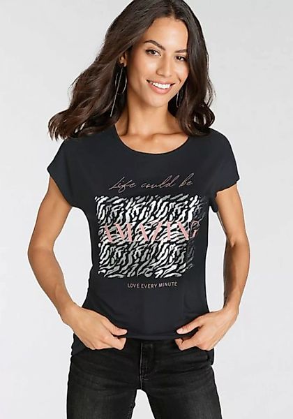 Laura Scott T-Shirt mit modischem Folienprint günstig online kaufen