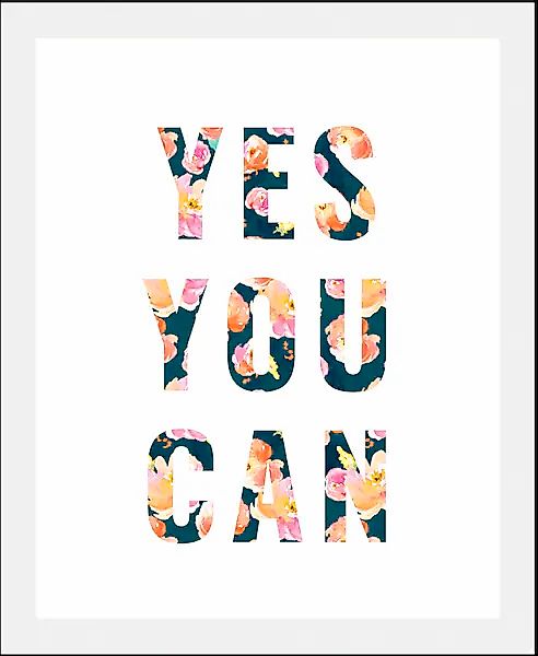 queence Bild »Yes you can« 1 Stk. tlg. gerahmt günstig online kaufen