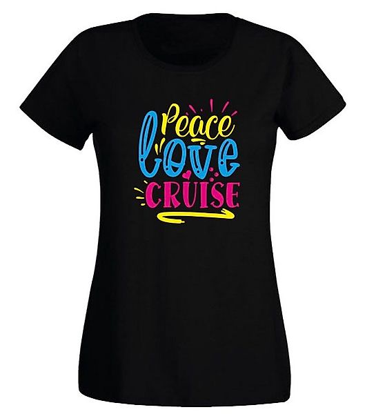 G-graphics T-Shirt Damen T-Shirt - Love Peace Cuise Slim-fit, mit trendigem günstig online kaufen