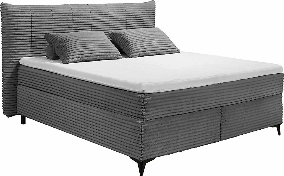 ED EXCITING DESIGN Boxspringbett »Seattle«, harte Seite mit Kokosmatte, wei günstig online kaufen
