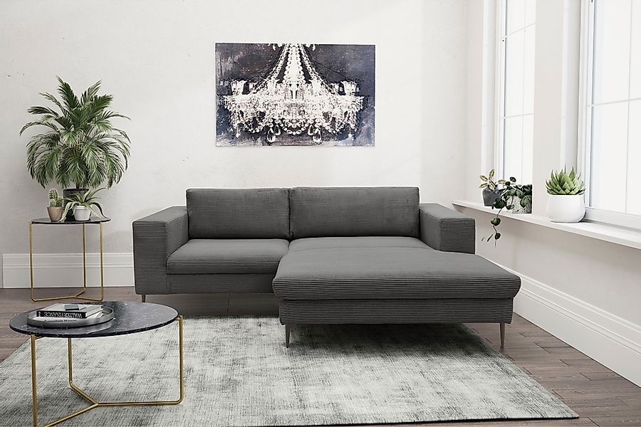DOMO collection Ecksofa "Modica kompakt und elegant, Breite 244, L-Form", m günstig online kaufen