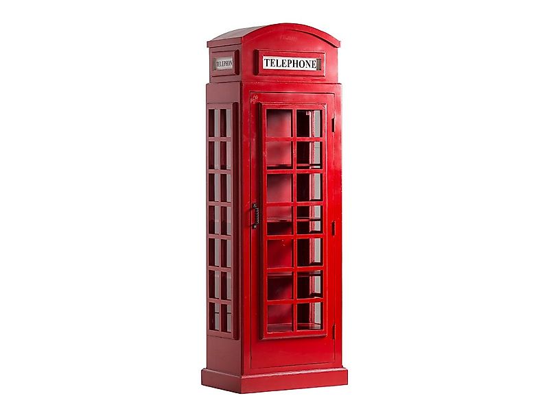 massivum Bücherregal Telefonzelle rot I London Design I Vitrine I Glasschra günstig online kaufen