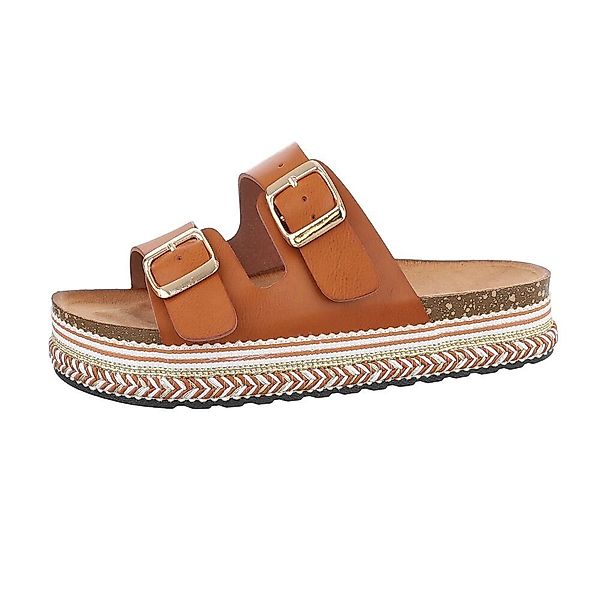 Ital-Design Damen Mules Freizeit Plateausandaletten Flach günstig online kaufen