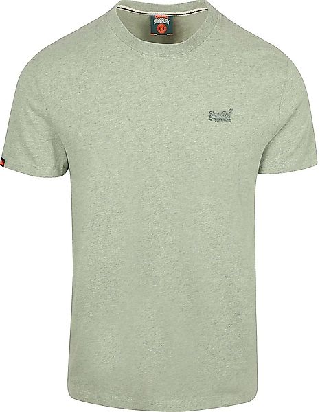 Superdry Essential T-Shirt Melange Grün - Größe 3XL günstig online kaufen