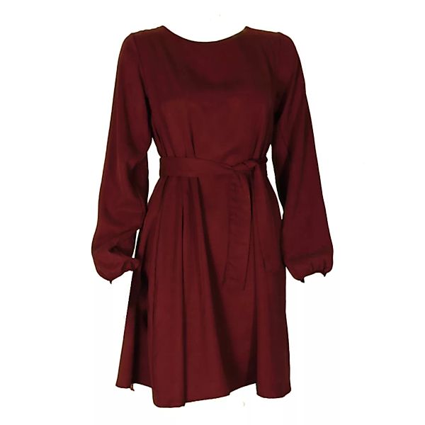 Tencel Kleid Una In Berry/ Violett Mit Floralem Rückeneinsatz günstig online kaufen