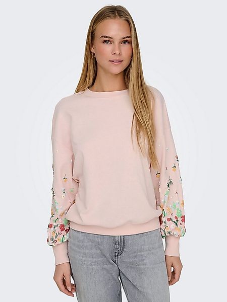 ONLY Sweatshirt ONLBROOKE L/S O-NECK FLOWER SWT Baumwollmischung, regular f günstig online kaufen