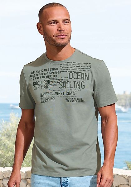 John Devin T-Shirt "mit Print", Regular-Fit, aus Slub-Qualität, mit Print günstig online kaufen