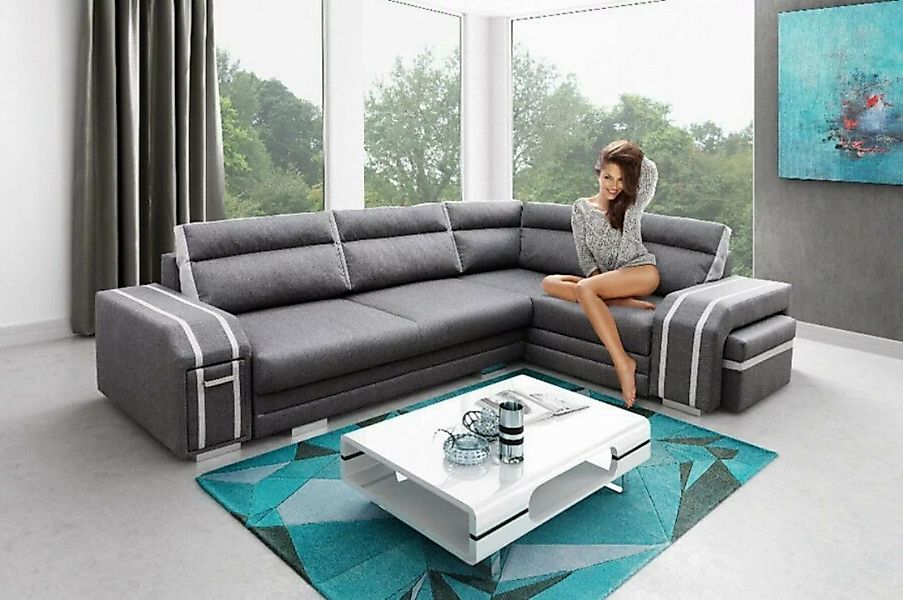 JVmoebel Ecksofa Sofa Schlafsofa Designer Sofa mit Bettfunktion - Bettkaste günstig online kaufen