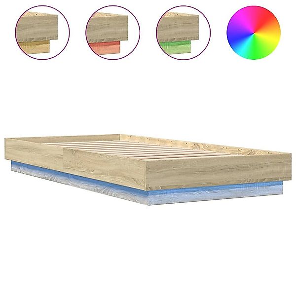 vidaXL Bettgestell Bettgestell mit LED Sonoma günstig online kaufen