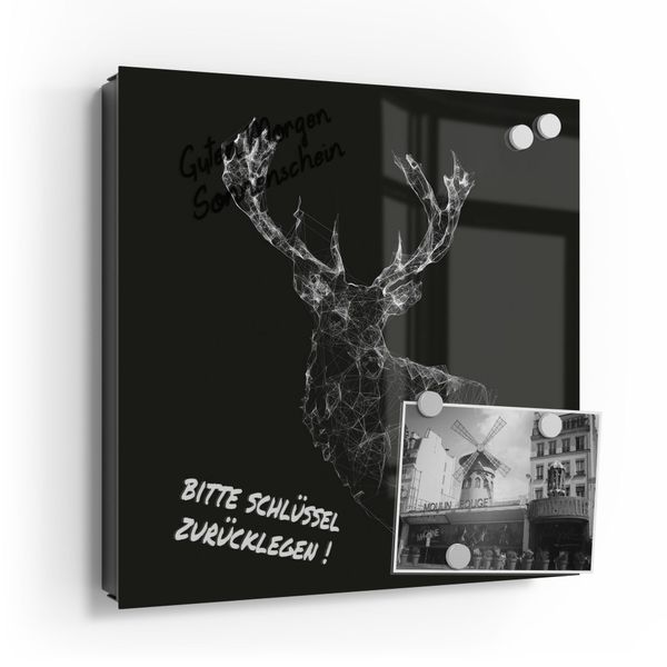 DEQORI Schlüsselkasten 'Digitalisierter Hirsch', Glas Schlüsselbox günstig online kaufen