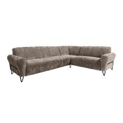 Beautysofa Ecksofa mit Metallbeine in schwarzer günstig online kaufen