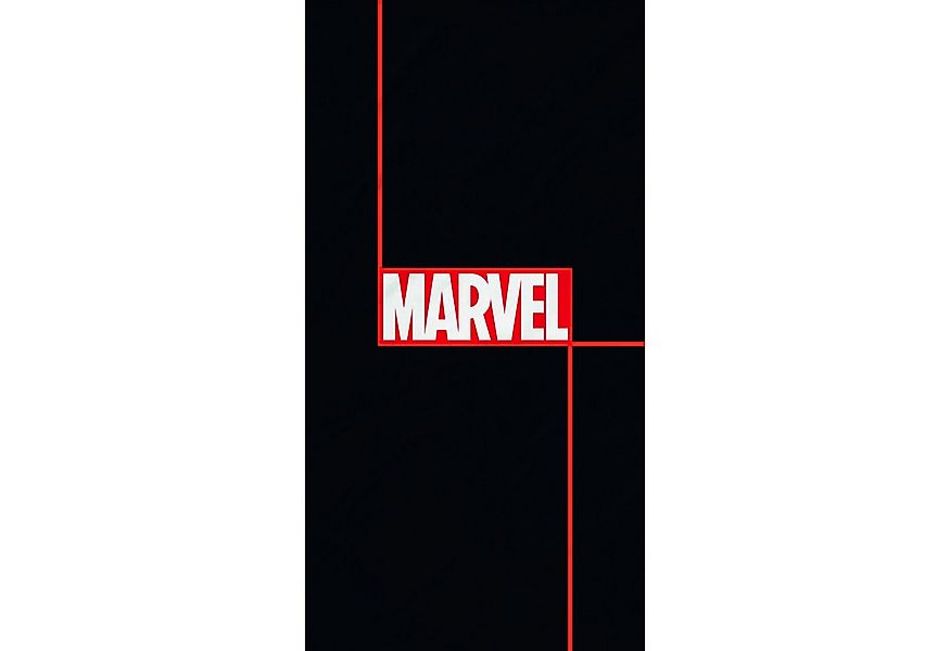 BERONAGE Strandtücher Marvel Badetuch Logo Schwarz 75x150 cm, 100% Baumwoll günstig online kaufen