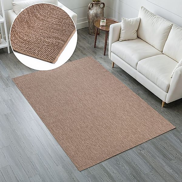 my home Teppich "Kian" rechteckig 3 mm Höhe Sisal-Optik, Flachgewebe, In- u günstig online kaufen