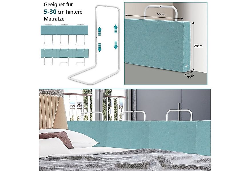 Clanmacy Bettschutzgitter Bettgitter Bettschutzgitter Kinder 3x60cm Verstel günstig online kaufen