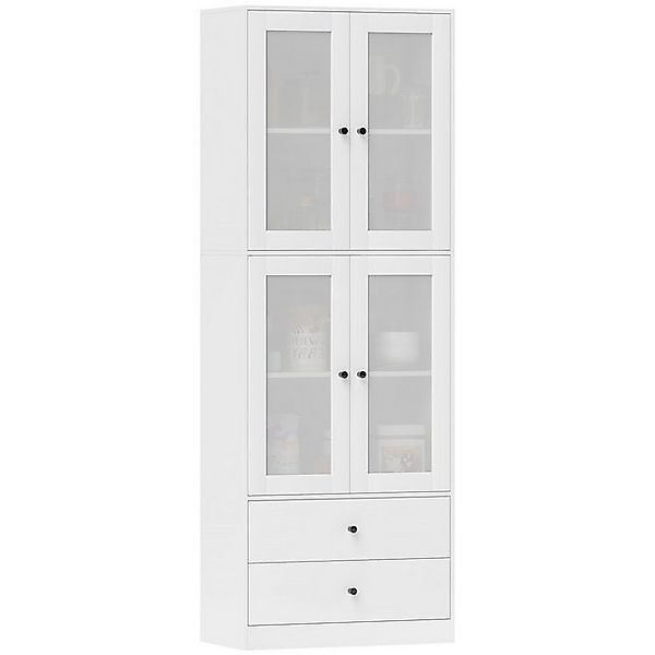 HOMCOM Küchenbuffet 170 cm hoher Küchenschrank günstig online kaufen
