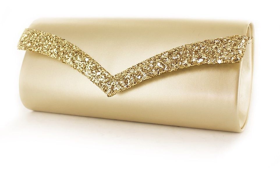White Lady Clutch Tina Lackleder-Glitter Clutch günstig online kaufen