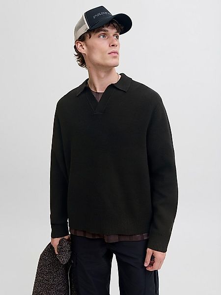 Jack & Jones Strickpullover JCOCOVER KNIT SPLIT NECK POLO günstig online kaufen