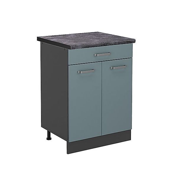 Vicco Unterschrank R-Line, Blau-Grau/Anthrazit, 60 cm, günstig online kaufen